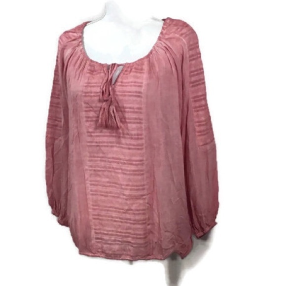 Floryday Pink Boho Blouse Size Small NWT - Picture 4 of 6